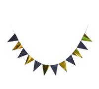 Gagliardetti Per Feste Bandierina di carta metallizzata glitterata con triangoli, bandierine, striscioni for matrimonio, compleanno, festa, anniversario, addio al nubilato(Color 1)