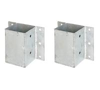 GAH-Alberts 208684 208738 - Supporti per pali a L e U o muri, da avvitare, zincati a caldo, 91 x 91 mm, set da 2 pezzi