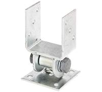 GAH-ALBERTS 208714 Staffa portapalo con Parte Superiore Mobile, Acciaio, clear width: 91 mm