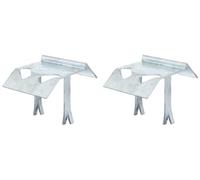 GAH-Alberts 210946 210939 - Supporti da appoggio | da inserire o cementare | zincati a caldo | 125 x 47 mm | Set da 2 pezzi