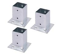 GAH-Alberts 211899 211639 - Boccola da avvitare, per pali rotondi o quadrati, zincati a caldo, 91 x 91 mm, set da 3
