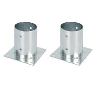 GAH-Alberts 211950 211707 - Boccola da avvitare, per pali rotondi o quadrati, zincati a caldo, Ø 101 mm, set da 2