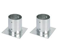 GAH-Alberts 212605 211806 - Manicotto avvitabile per pali in legno rotondo o quadrato, zincato a caldo, Ø 121 mm, set da 2