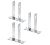 GAH-Alberts 212988 212766 - Supporto per palo a U, da avvitare, zincato a caldo, larghezza 71 mm, set da 3