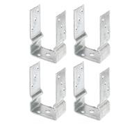 GAH-Alberts 215408 217624 - Supporti per pali a U | da avvitare o per calcestruzzo | zincati a caldo | Larghezza luce 91 mm | Set da 4
