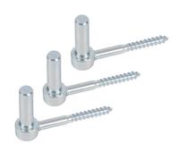 GAH-Alberts 306489 306748 - Gancio a J con filettatura tagliata | zincato blu galvanizzato | Dimensioni mandrino: Ø 14 mm | lunghezza 105 mm | Set da 3 pezzi