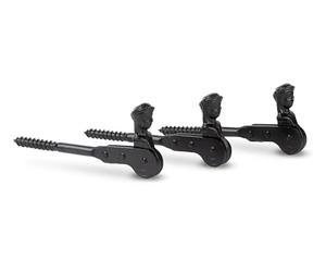 GAH-Alberts 307486 307103 - Set di 3 fermaporta a forma di testa di pastore, per muratura, filettatura Hlz, ø 10 x 60, distanza 135, colore: Nero