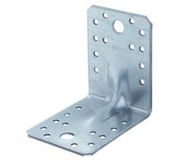 GAH-Alberts 334581 Squadretta di Giunzione angolare Rinforzata con nervatura di Rinforzo, Acciaio, 90 x 90 x 65 mm / 50 pezzi