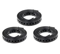 GAH-Alberts 335045 334222 - Nastro forato con o senza casetta di traspirazione | rivestito in plastica nera | larghezza 20 mm | lunghezza 1,5 m | Set da 3 pezzi