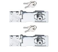 GAH-Alberts 348298 348458 - Serratura di sicurezza con serratura, cromata, lunghezza 100 mm, larghezza 41,5 mm, set da 2