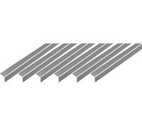 GAH-Alberts 423926 432959 - Profilo angolare, autoadesivo, in plastica, effetto acciaio INOX, 1000 x 20 x 20 mm, set da 6