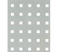 GAH-ALBERTS 467197 Lamiera Forata | Perforazione Quadrata, Alluminio, anodizzato Argento, 250 x 500 x 0,8 mm