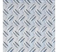 GAH-Alberts 497217 466756 - Lamiera strutturata in rilievo, in alluminio, naturale, 250 x 500 x 1,5 mm, set da 2 pezzi