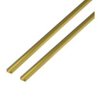 GAH-Alberts 497675 471613 - Profilo a U in ottone, 1000 x 6 x 6 mm, set da 2