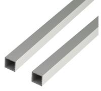 GAH-Alberts 497682 471644 - Tubo quadrato in alluminio anodizzato, 1000 x 30 x 30 mm, set da 2