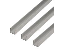 GAH-Alberts 498368 473860 - Profilo a U in alluminio anodizzato, 1000 x 18 x 20 mm, set da 3 pezzi