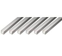 GAH-Alberts 498474 474409 - Profilo a U in alluminio, 1000 x 20 x 10 mm, set da 6