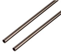 GAH-Alberts 499112 485382 - Tubo rotondo in acciaio INOX, 1000 x 8 x 1 mm, set da 2
