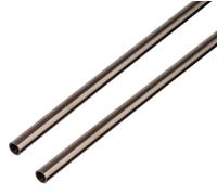 GAH-Alberts 499136 485405 - Tubo rotondo in acciaio INOX, 1000 x 12 x 1 mm, set da 2