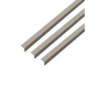 GAH-Alberts 499440 488734 - Profilo angolare autoadesivo, in alluminio, design in acciaio INOX, 1000 x 15 x 15 mm, set da 3