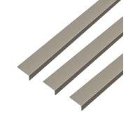 GAH-Alberts 499464 488758 - Profilo angolare autoadesivo, in alluminio, design in acciaio INOX, 1000 x 20 x 10 mm, set da 3 pezzi