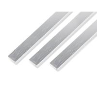 GAH-Alberts 499587 489106 - Set di 3 profili angolari autoadesivi, in alluminio, design in acciaio INOX, 1000 x 20 x 10 mm