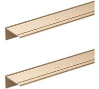 GAH-Alberts 499693 490454 - Profilo protettivo per scale, forato, in alluminio anodizzato, 1000 x 43 x 23 mm, set da 2 pezzi