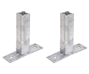 GAH-Alberts 701925 701901 - Supporto corrimano per pali universali, zincati a caldo, larghezza 104 mm, profondità 30 mm, set da 2