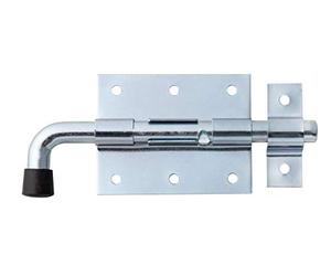 GAH-Alberts Alberts 137588 - Chiavistello per bulloni, zincato, con manico rotondo e piastra con passante fissato, 80 x 66 mm, diametro bullone 11,5 mm, lunghezza totale 143 mm, set da 10 pezzi
