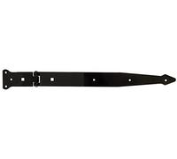 GAH-Alberts - Cerniera con perno rivettato Fascia: 400 x 45 mm/Cerniera: 101 x 63 mm Vernice nera