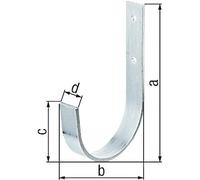 GAH Alberts gancio da parete curvo