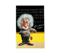 GAHCWB Poster su tela con Albert Einstein, decorazione per camera da letto, ufficio, camera da letto, regalo, 20 x 30 cm