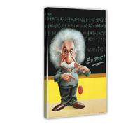 GAHCWB Poster su tela con Albert Einstein, decorazione per camera da letto, ufficio, camera da letto, regalo, 30 x 45 cm