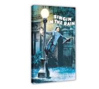GAHCWB Poster su tela vintage del film Cantando sotto la pioggia, decorazione per camera da letto, ufficio, camera da letto, regalo, dimensione: 30 x 45 cm