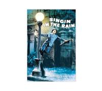 GAHCWB Poster vintage del film "Cantando sotto la pioggia", su tela, decorazione artistica da parete per soggiorno e camera da letto, 40 x 60 cm