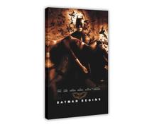 GAHCWB Poster vintage su tela, motivo: Batman Begins 2005, decorazione artistica da parete per soggiorno, camera da letto, 40 x 60 cm