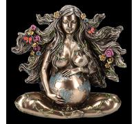 Gaia Dea Madre Terra Incinta Bronzo Figur a mano dipinto Veronese 12 cm