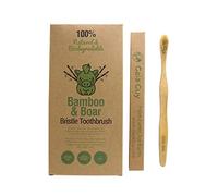 Gaia Guy Spazzolino da denti in bambù con setole di cinghiale, totalmente biodegradabile e compostabile, senza spazzolini da denti in nylon, confezione da 12