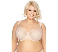 Gaia Reggiseno Non Imbottito Classico con Ricami 874M Samira Maxi, Beige,6J