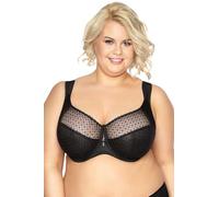 Gaia Reggiseno Non Imbottito Classico con Ricami 874M Samira Maxi, Nero,9F