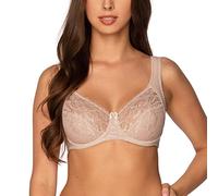 Gaia Reggiseno Non Imbottito Classico in Pizzo Floreale 1160 Arabela, Beige,9H