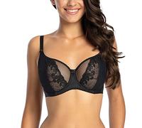 Gaia Reggiseno Non Imbottito Elegante con Ricami 1026 ADA, Nero,4D