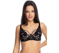 Gaia Reggiseno Semi Imbottito in Pizzo Floreale 1134 Keto, Nero,2I