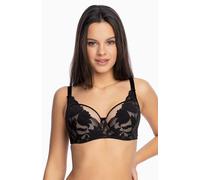 Gaia Reggiseno Semi Imbottito in Pizzo Floreale 1134 Keto, Nero,4F