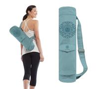 Gaiam Borsa per Tappetino da Yoga Ricamata, Niagara, 76,2 cm di Lunghezza x 15,2 cm di Diametro