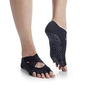 Gaiam - Calzini da yoga per yoga aderenti, per esercizi standard o caldi, sbarra, pilates, balletto o a casa, per un maggiore equilibrio e stabilità, colore: nero