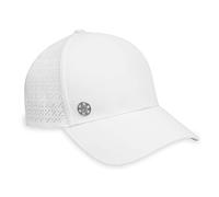 Gaiam - Cappello da donna Cruiser Nova, traspirante, a forma di palla, misura regolabile (jogging, attività all'aperto, baseball, sole, escursionismo, yoga, golf, tennis, sport e fitness), colore: Bianco