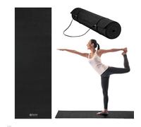 Gaiam Essentials Premium - Tappetino da yoga con fascia per tappetino da yoga, colore: nero, 172 cm x 50 cm x 1,4 cm