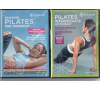 Gaiam LIMITED EDITION 2 Pack DVD Set Beginning Pilates Mat Workout / Pilates Intermediate Mat Workout