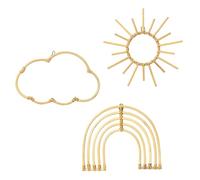 GaiaMade Decorazione per cameretta in rattan, tema neutro per decorazioni per la cameretta dei bambini, crea una decorazione da parete in stile boho, decorazione da parete per la stanza dei giochi,